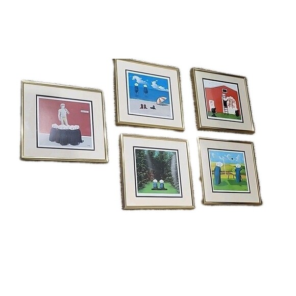 Frank Whipple "Art Appreciation " Signed Print A/P VTG Matted And Gold Frame - Picture 14 of 15